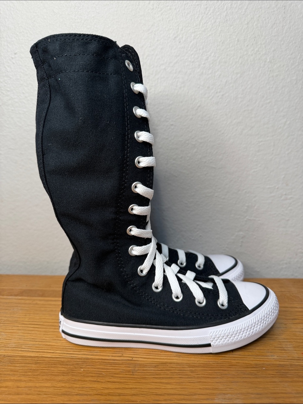 Kids converse XX-Hi sneakers 3 knee high canvas size 12